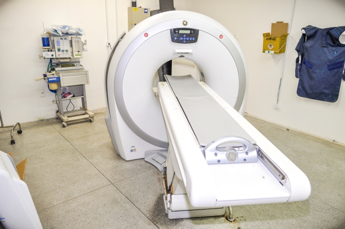 A máquina estava sem operar por problemas na mesa (Foto: SES/SE)