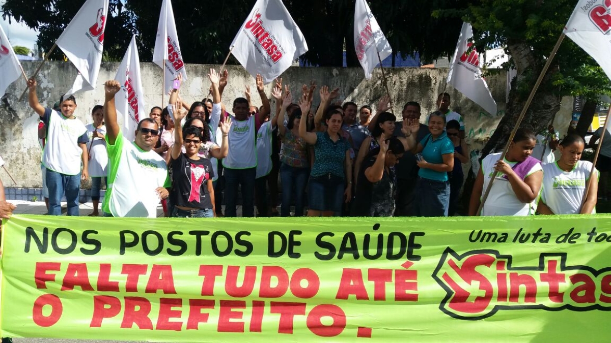 Servidores de Aracaju realizam paralisação e marcam assembleia com indicativo de greve (Foto: Sintasa)