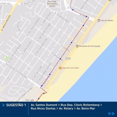 Confira as rotas alternativas na Orla durante os horários reservados aos ciclistas (Imagens: SMTT)