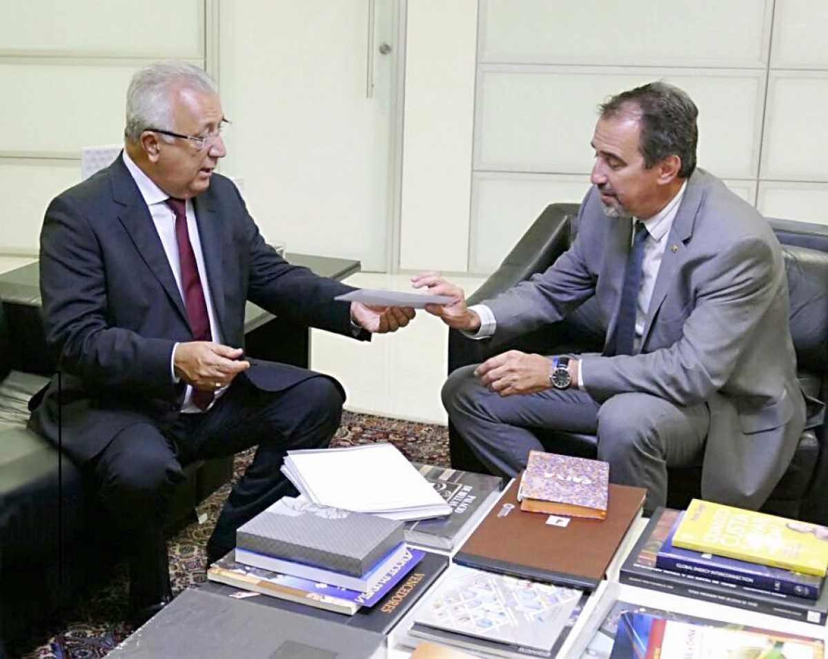 Jackson Barreto e Gilberto Occhi, durante audiência em Brasilia (Foto: Arquivo ASN)