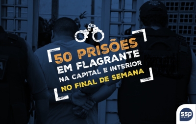SSP registra 50 prisões em flagrante nas plantonistas do estado no último final de semana (Foto: SSP)