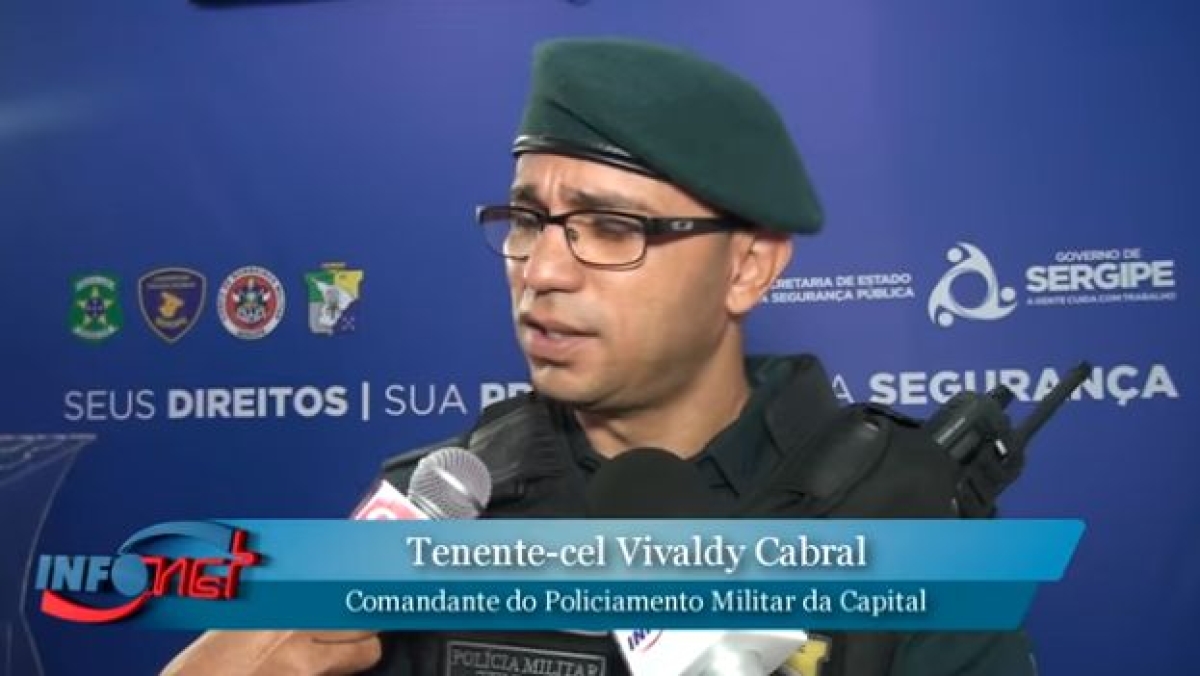 Tenente-cel Vivaldy Cabral, comandante do Policiamento Militar da Capital (Foto: Reprodução/Infonet)