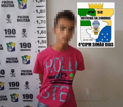 Menor é apreendido e material furtado é recuperado em Simão Dias (Foto: PM/SE)