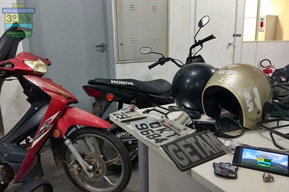 PM prende homem por roubo de motos (Foto: PM/SE)