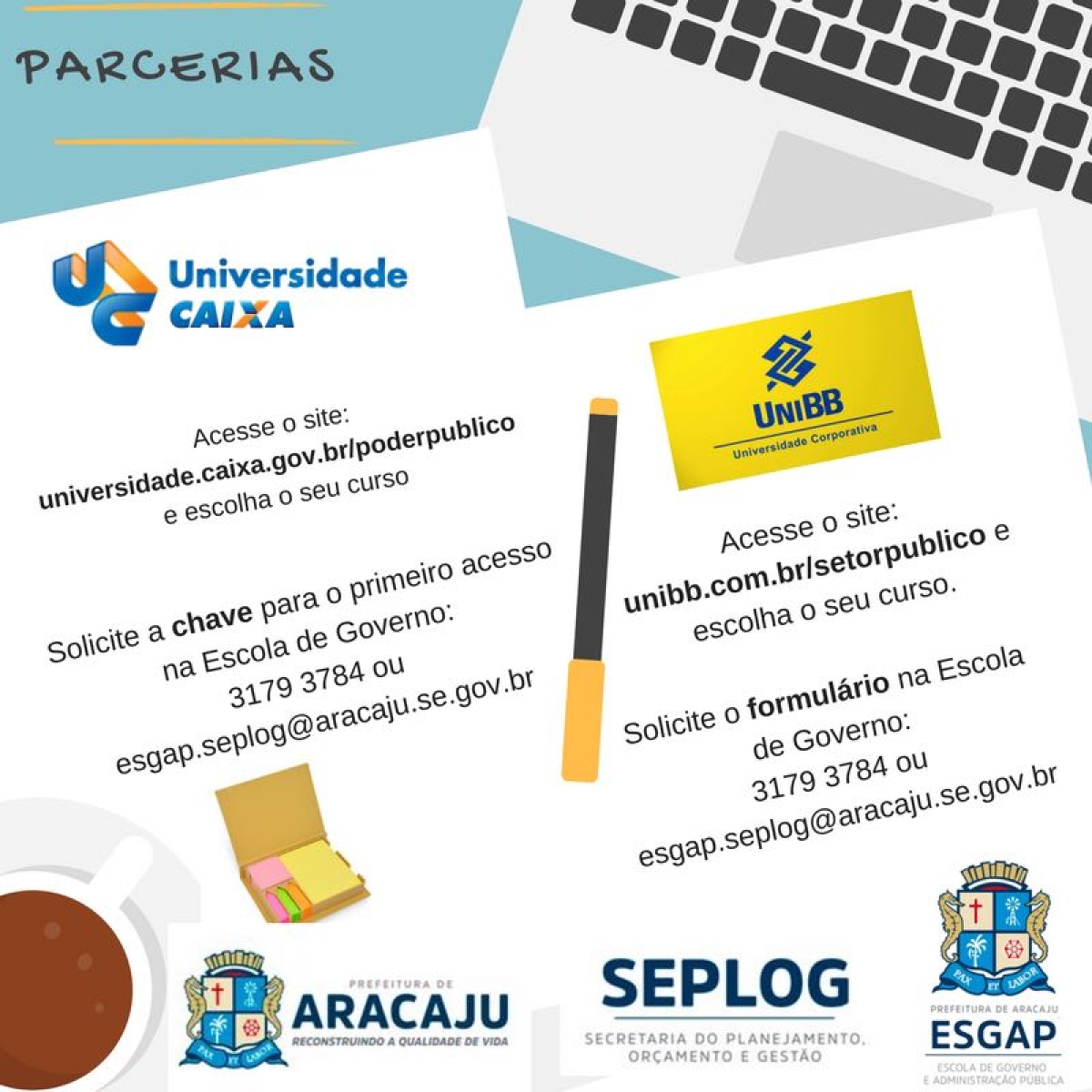 Cursos de capacitação estão disponíveis gratuitamente aos servidores públicos (Imagem: Divulgação)