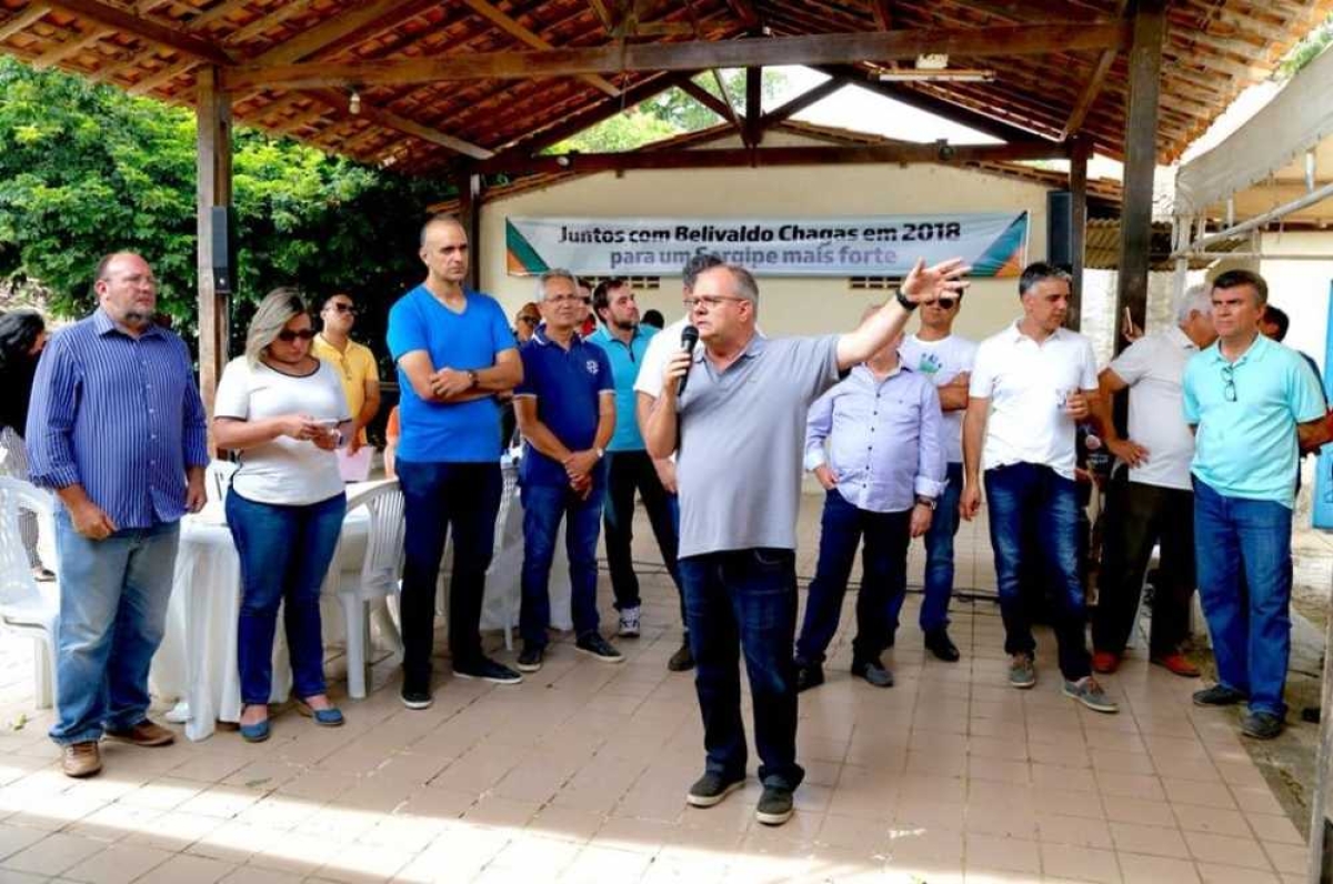 Evento de Belivaldo Chagas esperava reunir entre 40 e 50 prefeitos de SE (Foto: Reprodução/Facebook/Belivaldo Chagas)