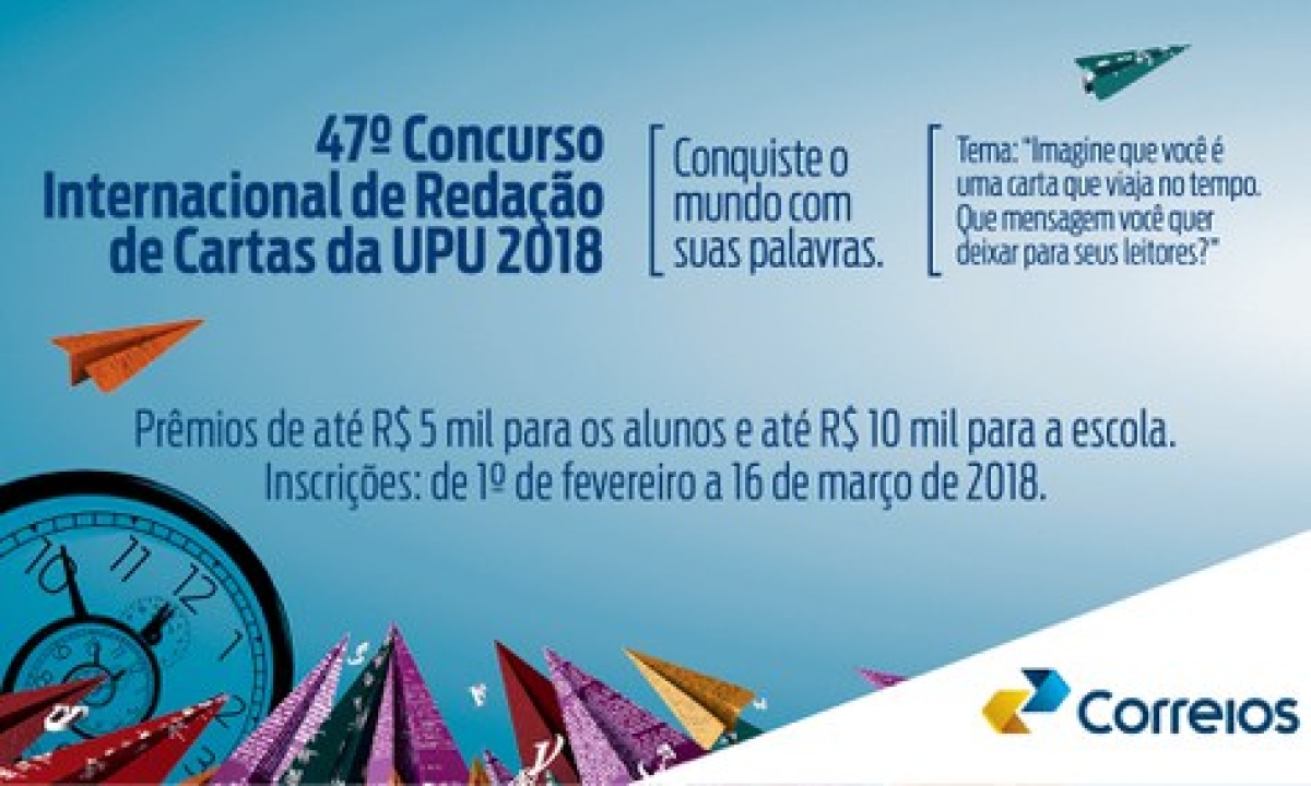 Correios divulga 47º Concurso Internacional de Cartas pelo Brasil (Foto: Divulgação/Correios)