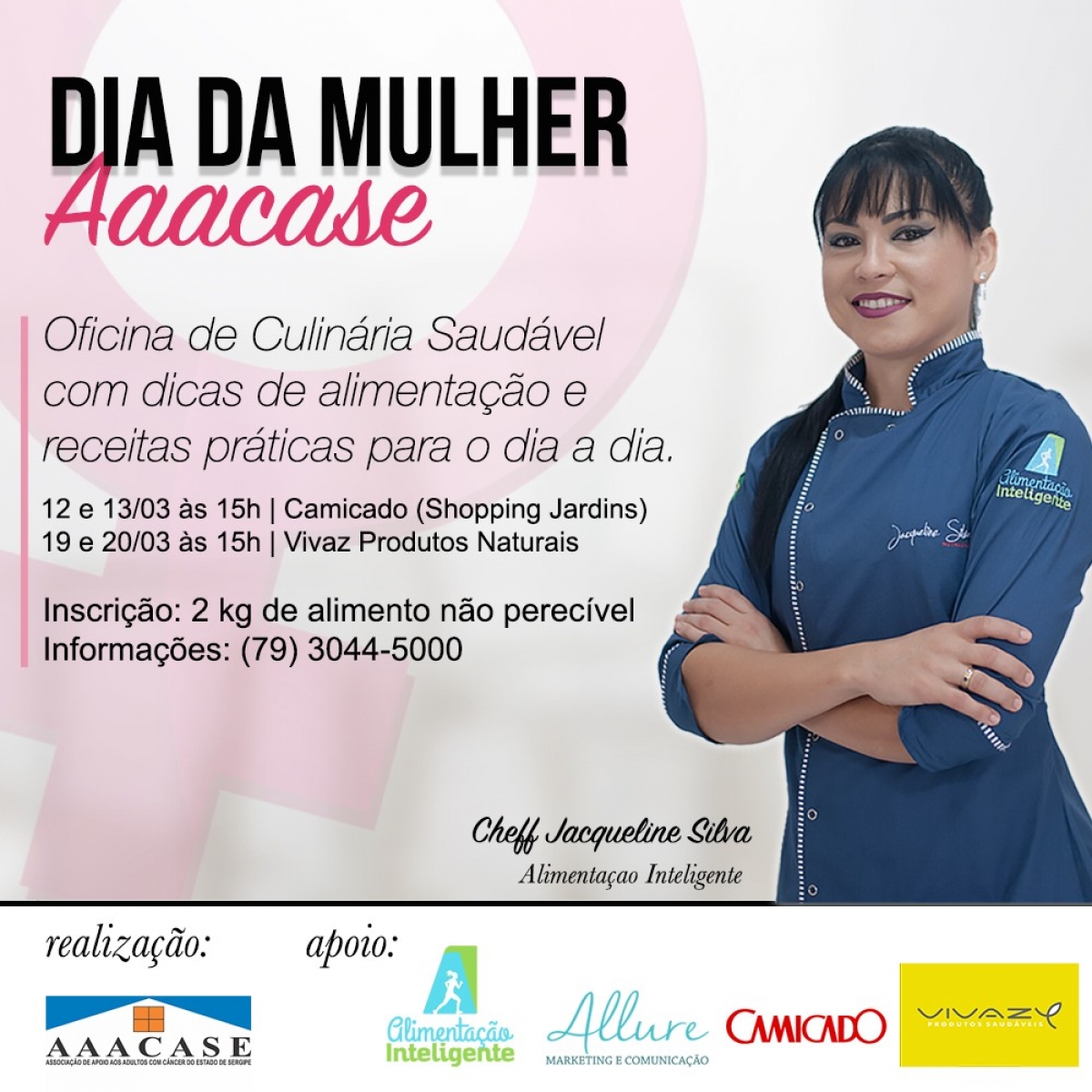 AAACASE promove oficinas gratuitas sobre Alimentação Saudável (Imagem: Divulgação)