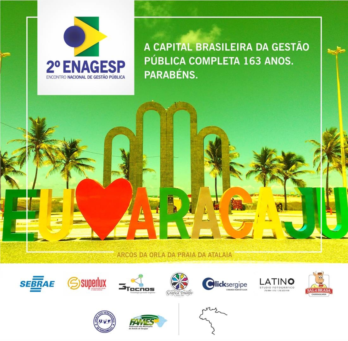 2º Enagesp: Capital brasileira da Gestão Pública completa 163 anos - (Imagem: Divulgação)