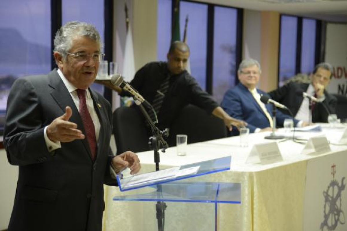 O ministro do Supremo Tribunal Federal Marco Aurélio Mello fala durante o 15º Colóquio da Academia Brasileira de Direito do Trabalho na sede da OAB (Foto: Tomaz Silva/Agência Brasil)