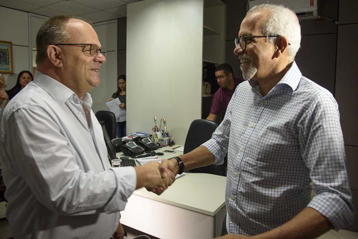 Governador de Sergipe iniciou série de visitas a autoridades pela Prefeitura de Aracaju (Foto: Marco Vieira/PMA)