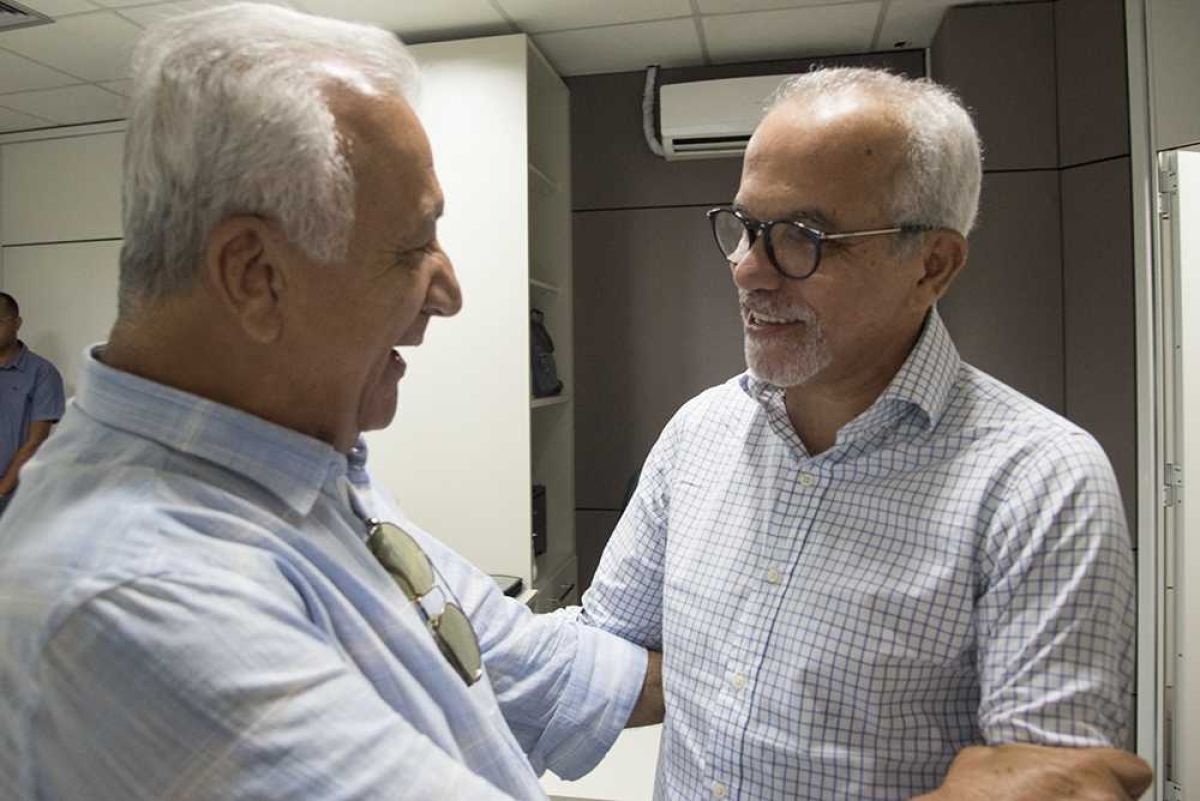 Prefeito de Aracaju recebe visita do ex-governador Jackson Barreto (Foto: Marco Vieira/ PMA)