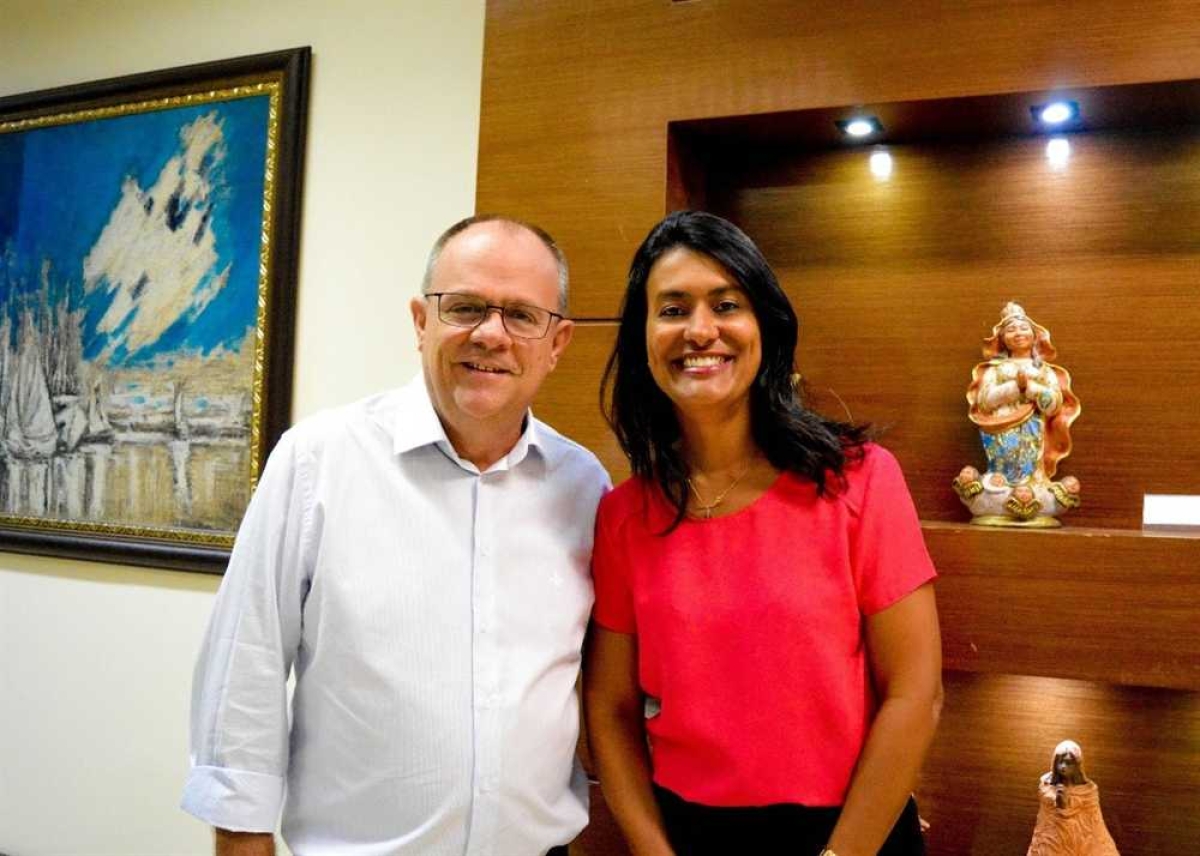 O governador Belivaldo Chagas e a vice-prefeita Eliane Aquino (Foto: Facebook/ Eliane Aquino)