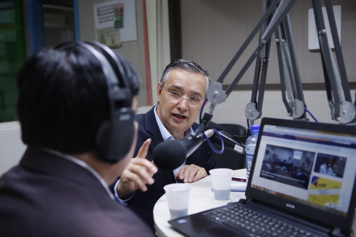"Este Governo é J-B: Jackson e Belivaldo. Um é de fato, o outro é de direito", afirmou Eduardo Amorim (Foto: Assessoria Eduardo Amorim)
