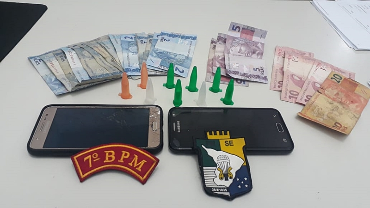 Ações da PM resultam em prisões, apreensão de drogas e recuperação de veículo em Lagarto (Foto: Assessoria PM/SE)