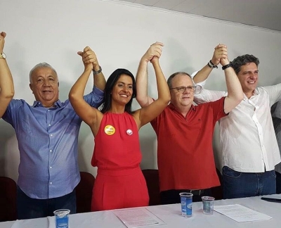 Belivaldo Chagas apresenta chapa que competirá pela reeleição (Foto: Reprodução/ Redes sociais do candidato)