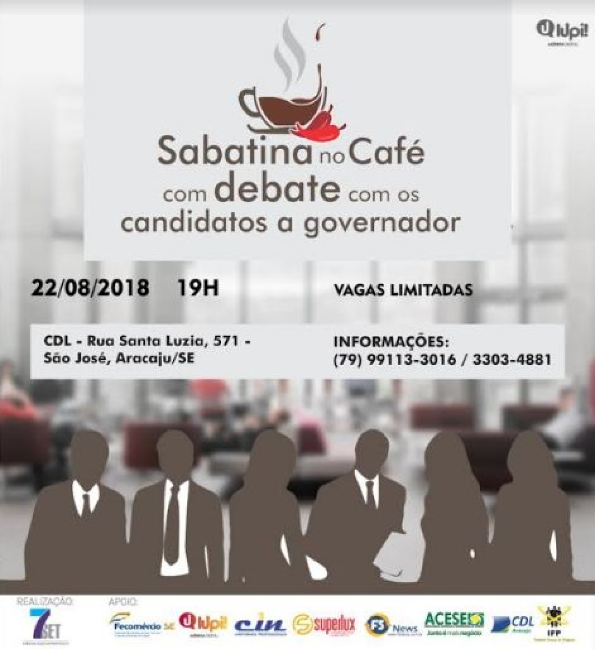 Candidatos a governador participam de sabatina do Café com Debate (Imagem: Assessoria Café com Política)