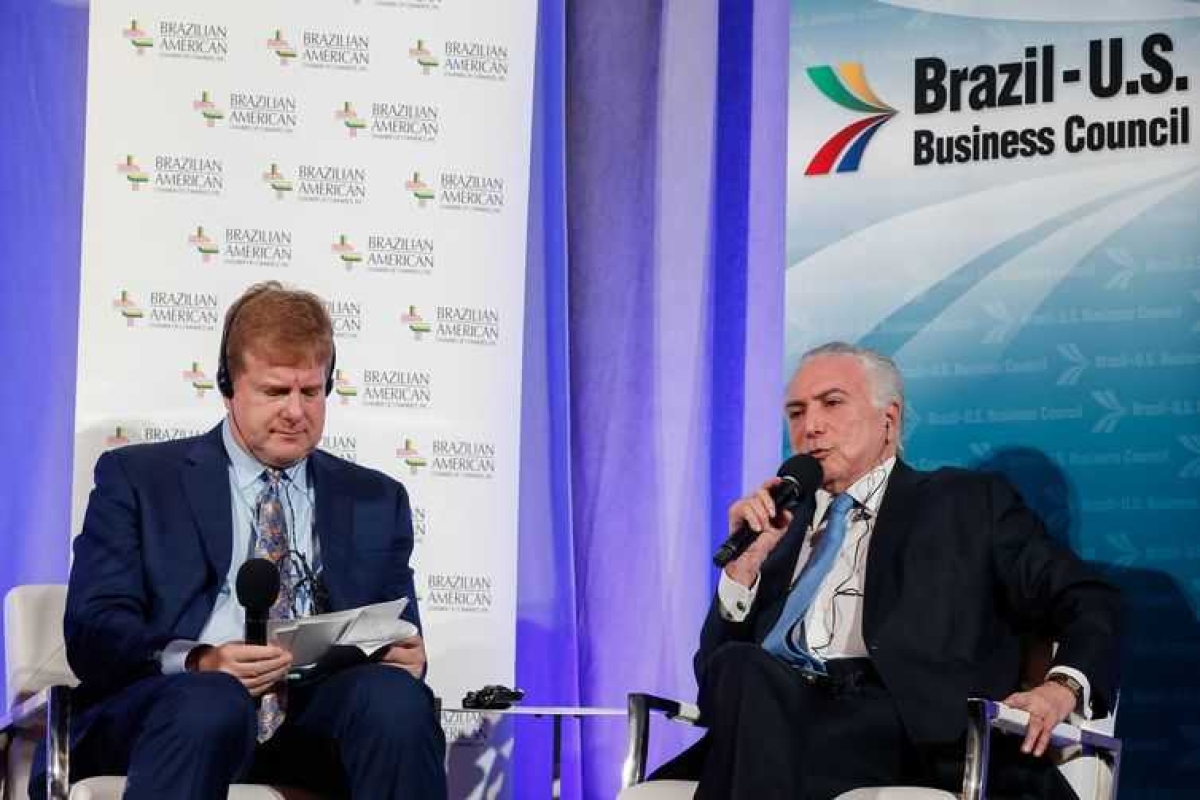 O presidente Michel Temer participou de reunião-almoço com empresários estrangeiros em Nova York, promovida pela Câmara de Comércio dos Estados Unidos (Foto: Cesar Itibere/ PR)