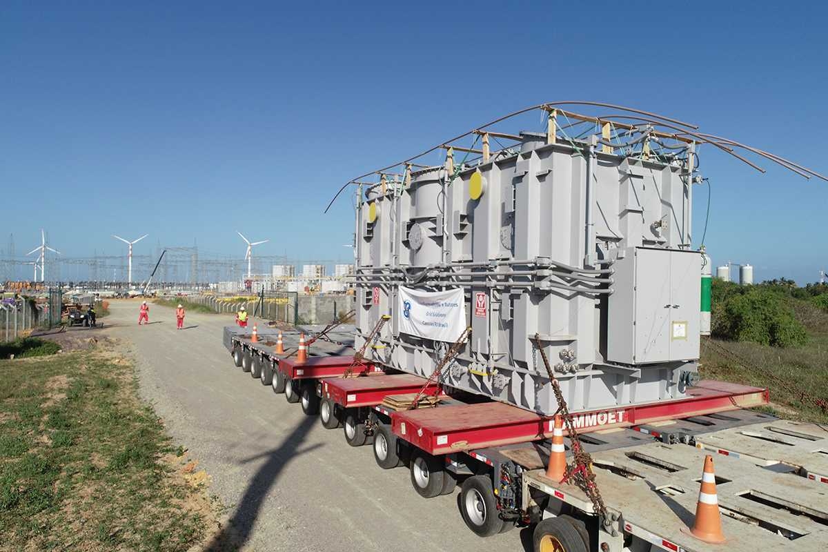 Transformadores chegam para compor usina termoelétrica Porto de Sergipe I (Foto: Assessoria GE)