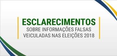 Eleições 2018: Fake News: TSE lança página para esclarecer eleitores (Imagem: TSE)