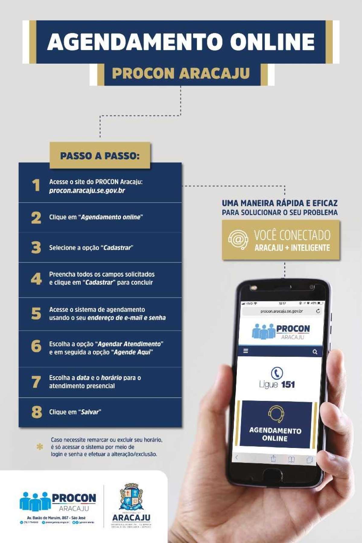 Atendimento no Procon/Aracaju é otimizado com sistema de agendamento online (Imagem: Divulgação/ PMA)