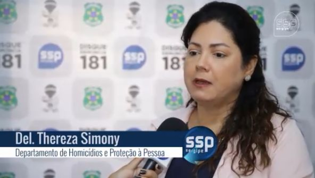 Delegada Thereza Simony, diretora do DHPP (Imagem: Reprodução de vídeo/ Repórter SSP/SE)