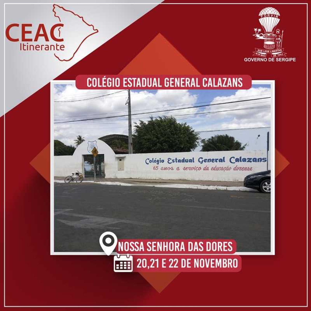 Ceac itinerante estará está semana em Nossa Senhora das Dores (Imagem:  Divulgação/ Seplag/SE)