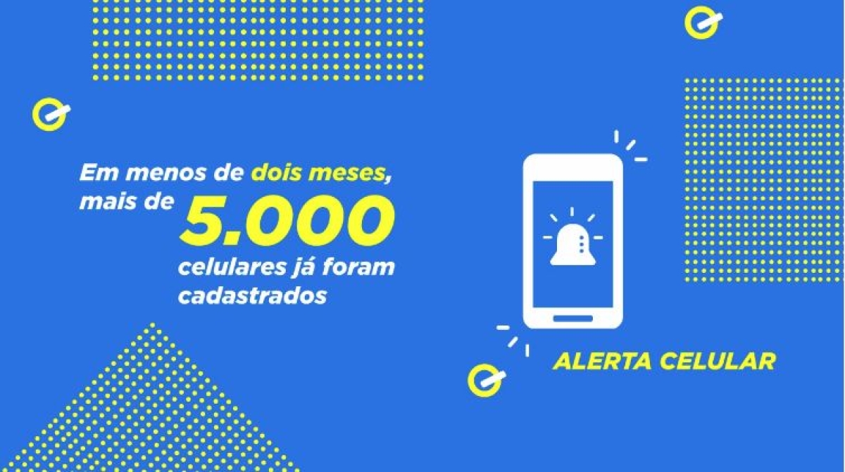 Alerta Celular ultrapassa marca de cinco mil cadastros em menos de dois meses (Foto: SSP/SE)