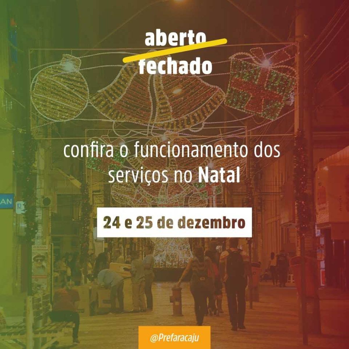 Confira o horário de funcionamento dos serviços municipais no Natal (Imagem: Secom PMA)