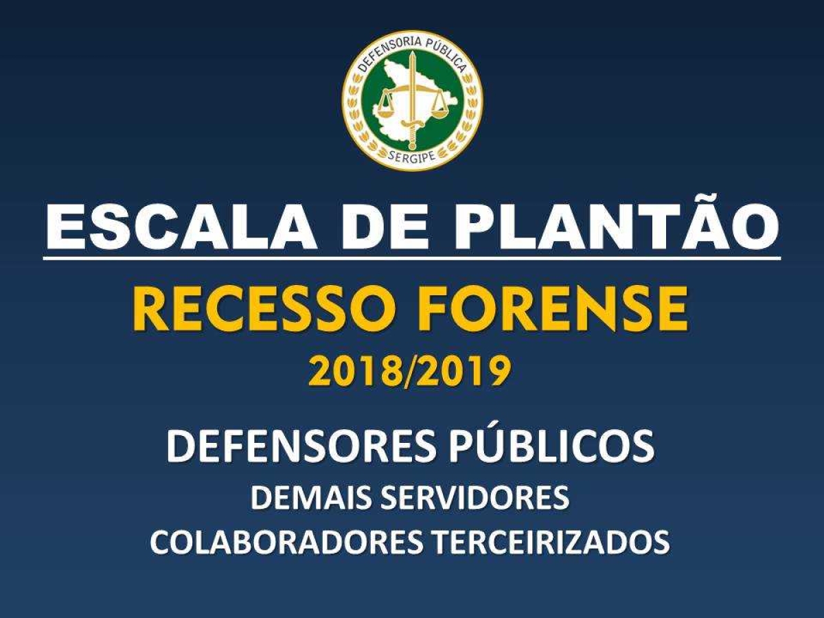 Defensoria Pública de Sergipe entra em recesso dia 20 e retorna em 7 de janeiro de 2019 (Imagem: DPE/SE)