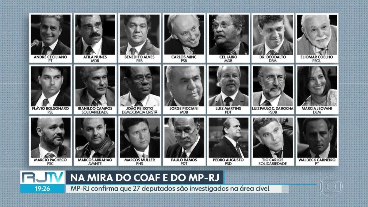 21 dos 27 deputados investigados pelo MP (Foto: Reprodução/ TV Globo)