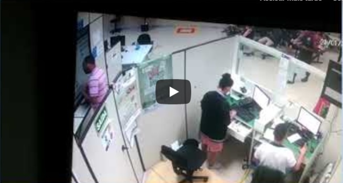 Sargento é acusado de ameaçar servidora do Detran no shopping  (Imagem: Reprodução de vídeo/ YouTube/ Portal Infonet)