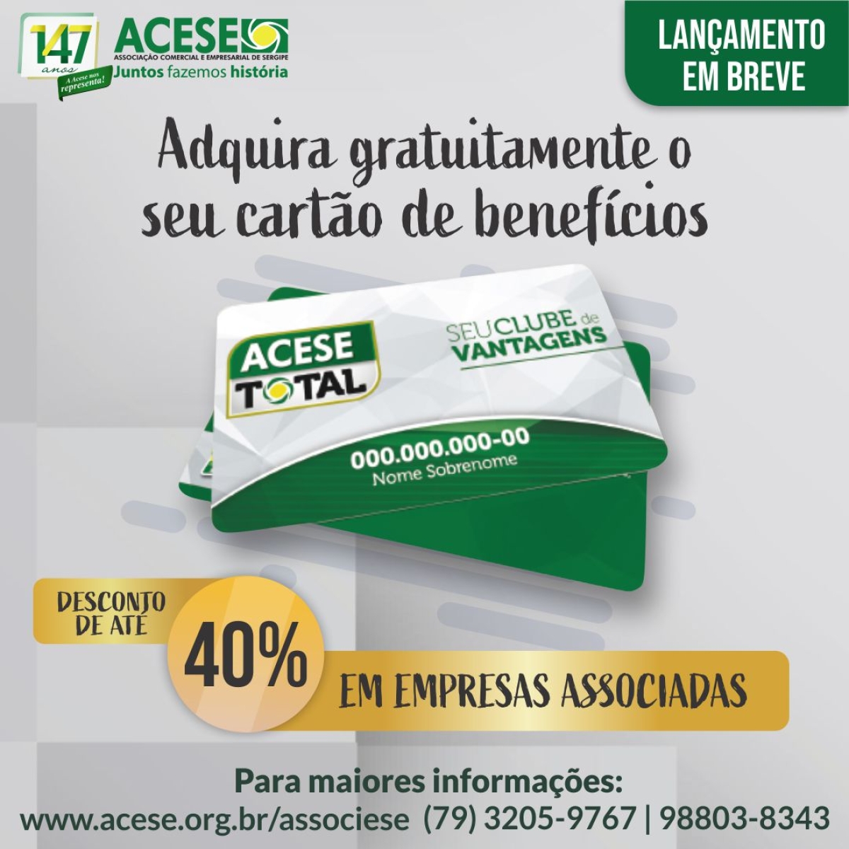 Acese lança Cartão de Benefícios para impulsionar economia (Imagem: Divulgação/ Acese)