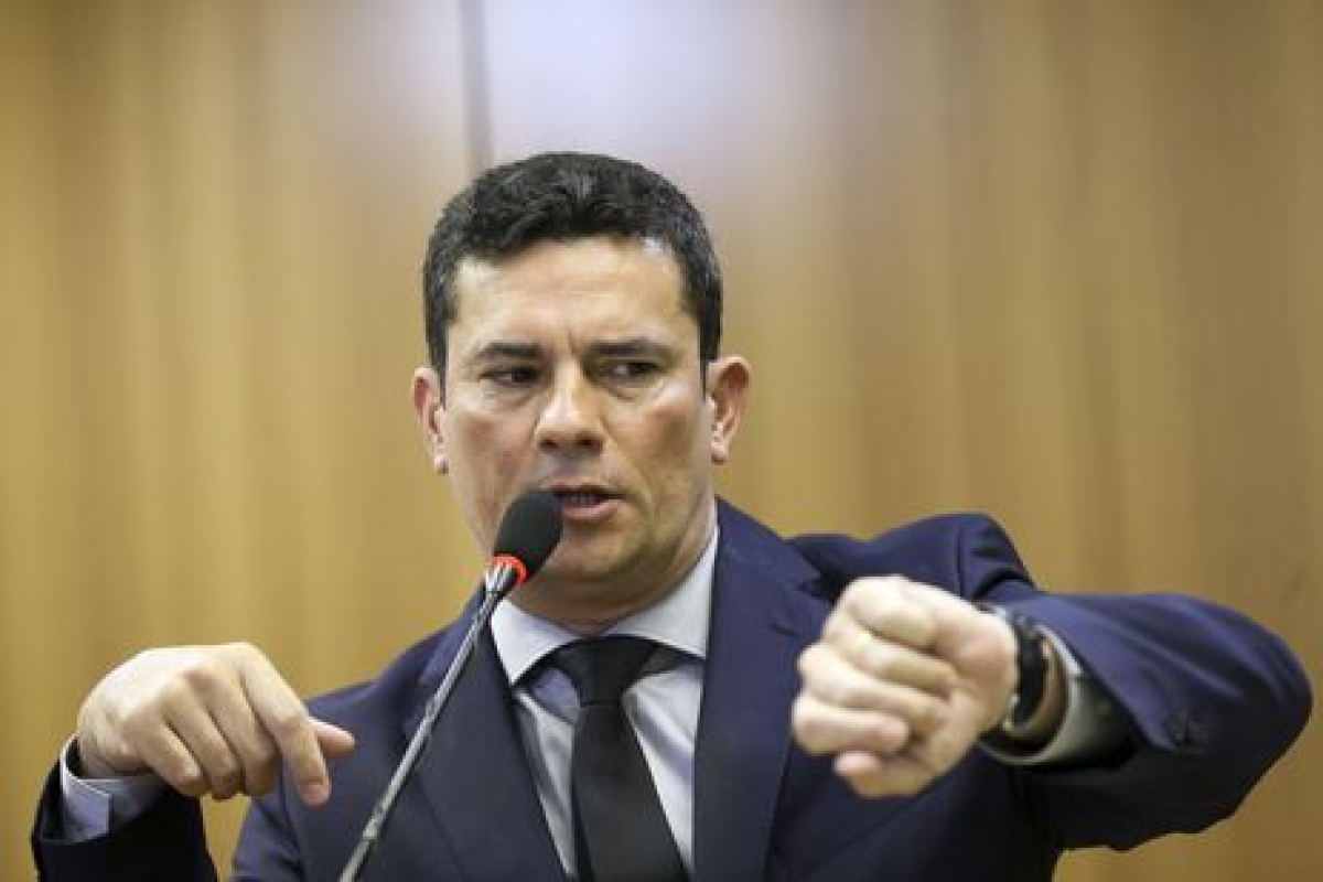 Ministro da Justiça e Segurança Pública, Sergio Moro, apresenta a jornalistas o projeto de leiaAnticrime (Foto: Marcelo Camargo/ Agência Brasil)