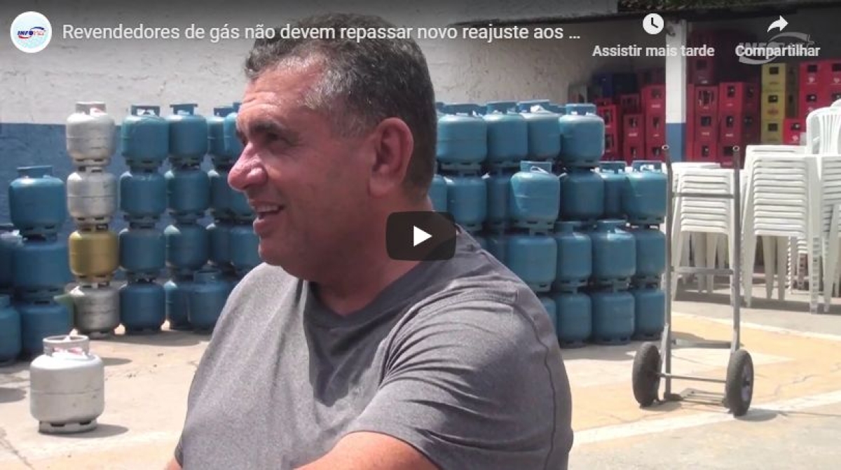 Revendedores de gás não devem repassar novo reajuste aos consumidores (Imagem: Reprodução de vídeo/ YouTube/ Portal Infonet)
