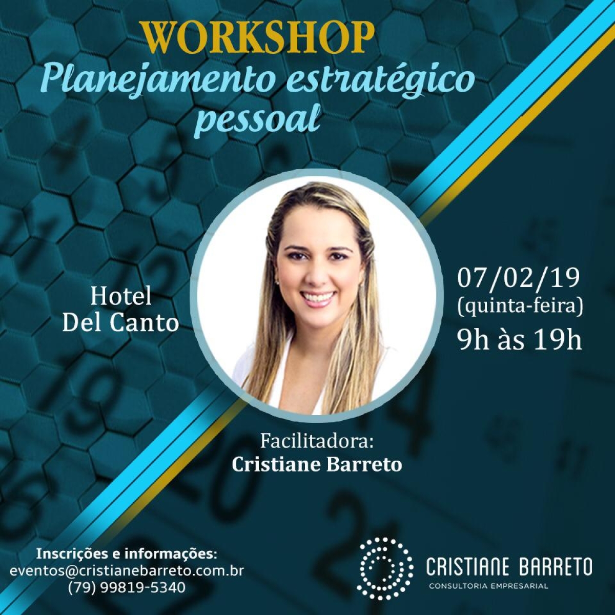 Cristiane Barreto ministra Workshop sobre Planejamento Estratégico Pessoal nesta quinta, 7/2 (Foto: Divulgação)