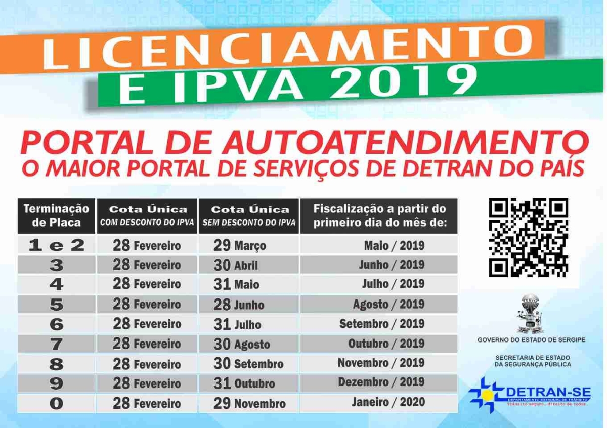 Sergipanos podem parcelar IPVA com desconto em até 12 vezes no cartão de crédito (Imagem: Divulgação/ Detran/SE)