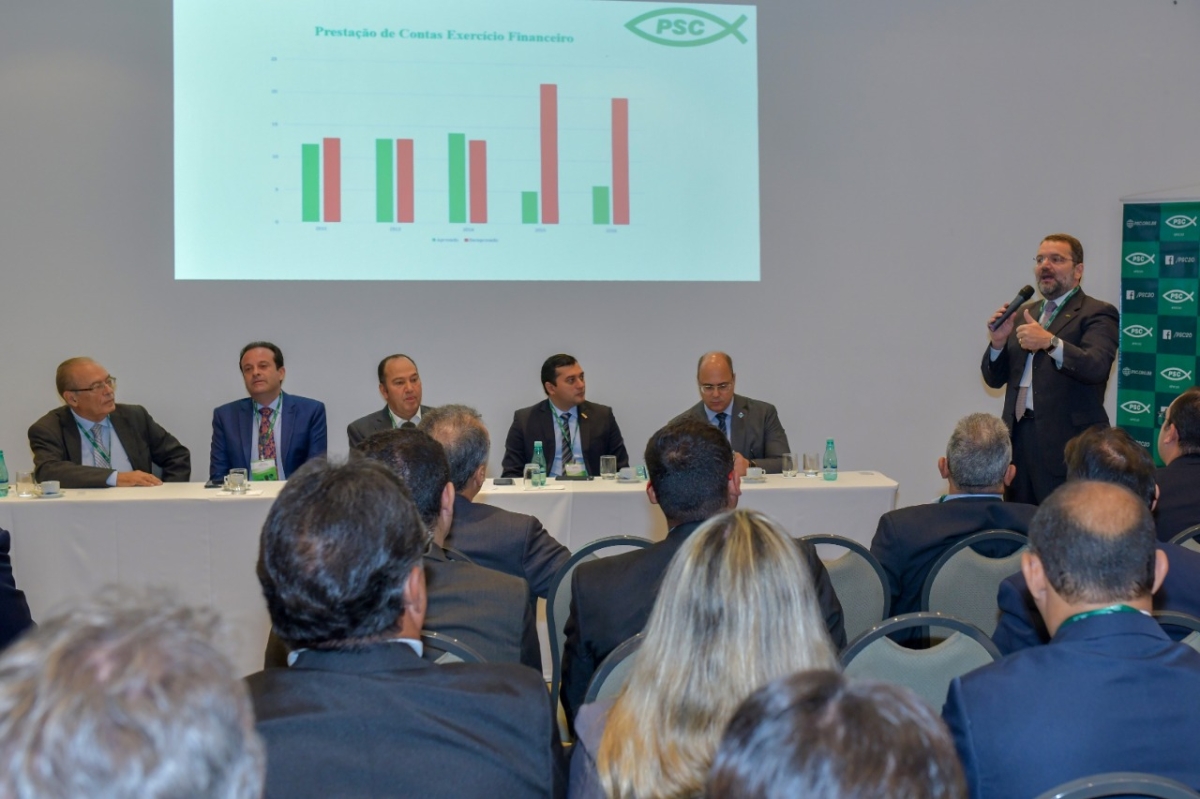 Executiva Nacional do PSC dá boas vindas aos congressistas (Foto: Assessoria André Moura)