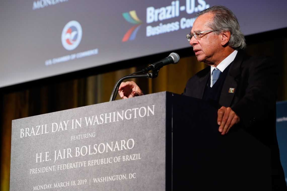 Paulo Guedes pede que empresários dos EUA invistam no Brasil (Foto: Alan Santos/ PR)