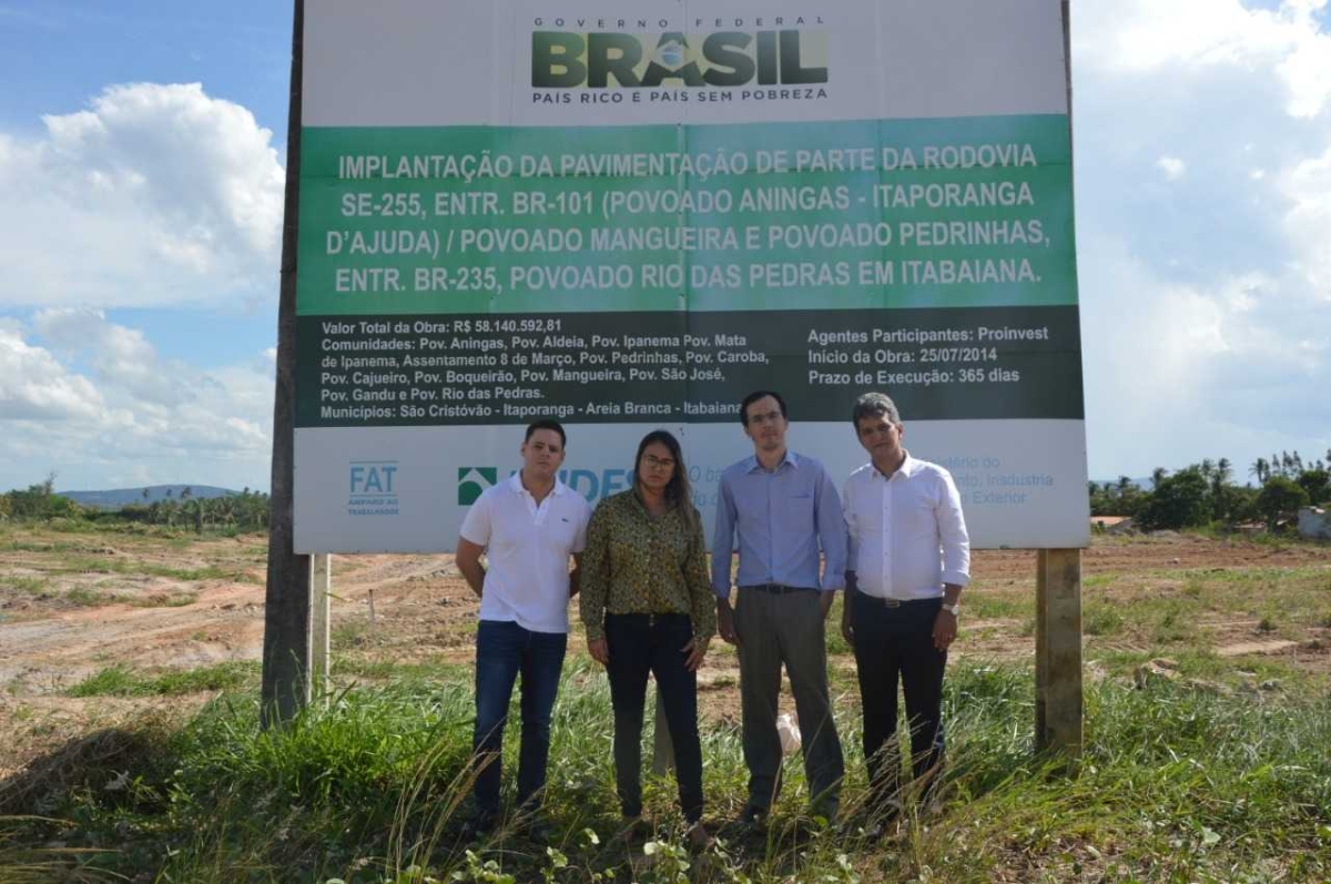 G4 fiscaliza atraso na Rodovia Itaporanga-Itabaiana (Foto: Assessoria Georgeo Passos)