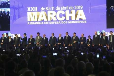 Aberta pelo presidente Jair Bolsonaro, Marcha a Brasília em Defesa dos Municípios recebeu 9 mil municipalistas (Foto: Antonio Cruz/ Agência Brasil)