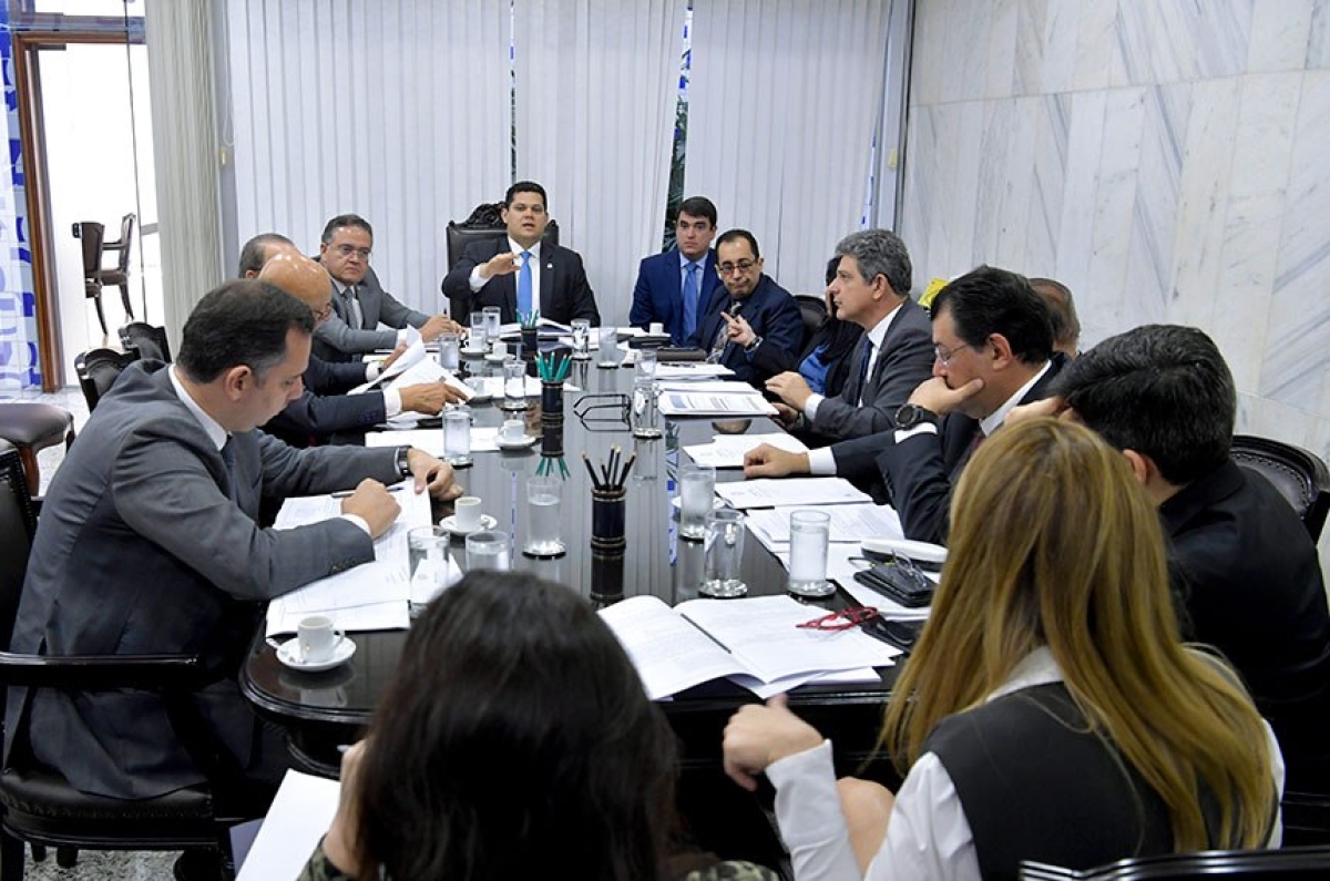 O encontro com governadores e o presidente da República foi anunciado durante a reunião de líderes desta terça-feira na Presidência do Senado (Foto: Marcos Brandão/ Senado Federal)