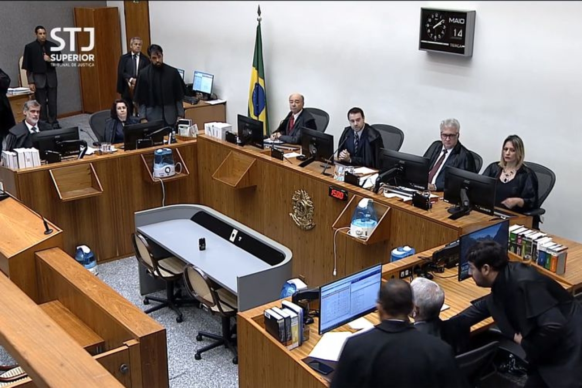 Sexta Turma do Superior Tribunal de Justiça (STJ) julga habeas corpus protocolado pela defesa do ex-presidente Michel Temer (Foto: STJ)