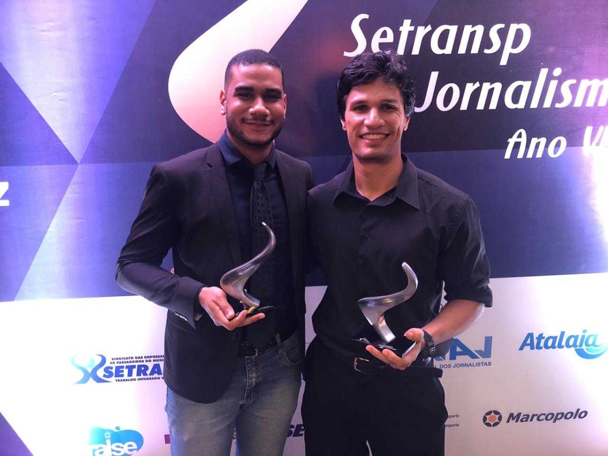 Victor Siqueira e Igor Matheus foram premiados pelo Setransp (Foto: Arquivo Pessoal)