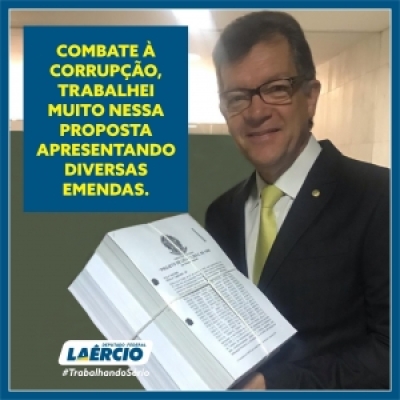 Laércio Oliveira apresenta emenda à Lei de Licitações para garantia dos direitos dos trabalhadores (Imagem: Site Laércio Oliveira)