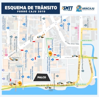 SMTT define esquema especial de trabalho para o Forró Caju 2019 (Imagem: SMTT/Aracaju)