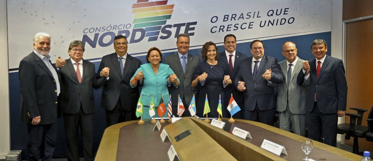 Belivaldo e governadores do Nordeste instalam Consórcio que trará economia e incremento de serviços para os estados (Foto: Secom BA)