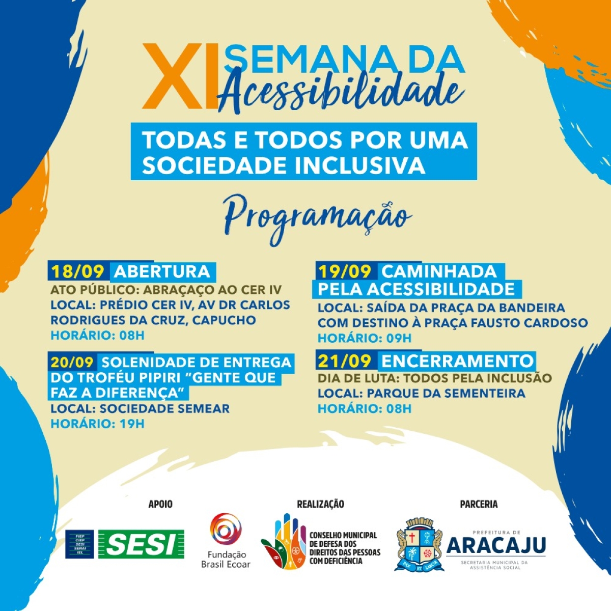O evento é realizado pelo Conselho Municipal dos Direitos da Pessoa com Deficiência, em parceria com a Prefeitura de Aracaju (Imagem: Divulgação/ Ascom Assistência Social de Aracaju)
