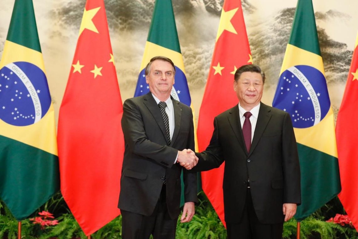 Bolsonaro se encontra com presidente chinês para assinatura de acordos (Foto: Divulgação/ Palácio do Planalto)