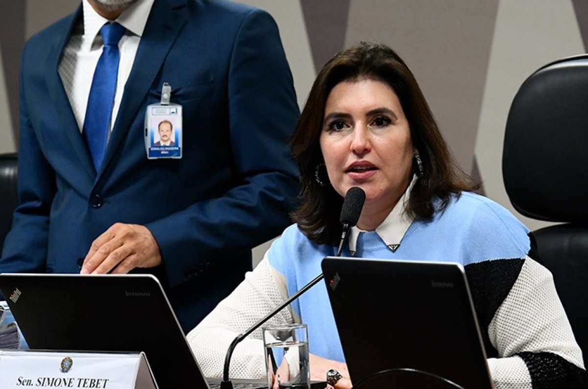 Simone Tebet anunciou votação da matéria na comissão para a próxima quarta-feira (20)
(Foto: Geraldo Magela/ Agência Senado)
